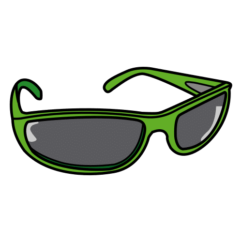 Pictograma de gafas de sol para niños con TEA