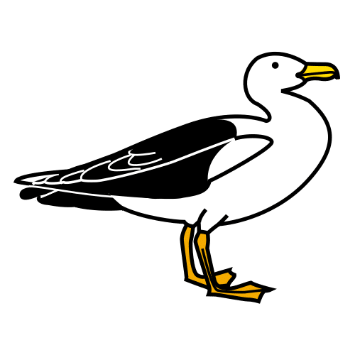 Pictograma de gaviota para niños con autismo y TEA