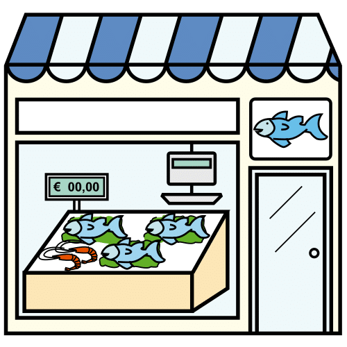 Pictograma de pescadería para niños con autismo y TEA