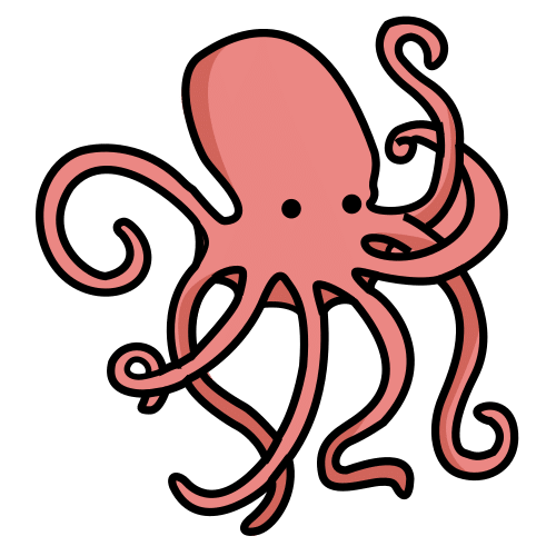 Pictograma de pulpo para niños con autismo y TEA