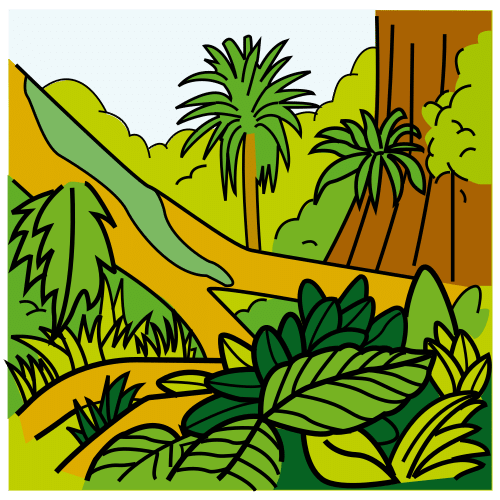 Pictograma de selva para niños con TEA