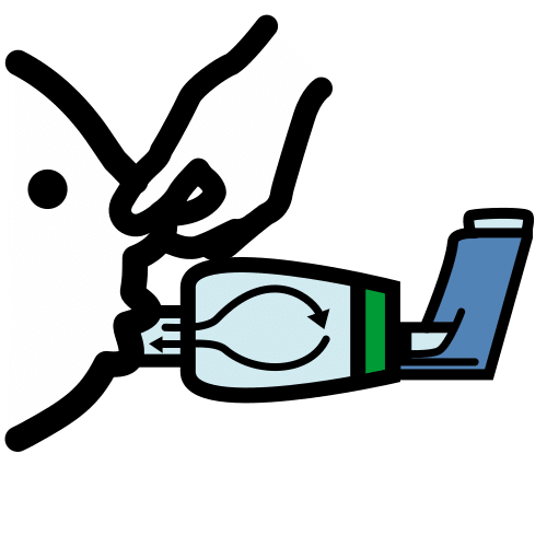 Pictograma de inhalar para niños con TEA