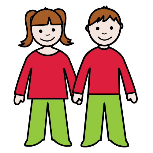 Pictograma de mellizos para niños con TEA