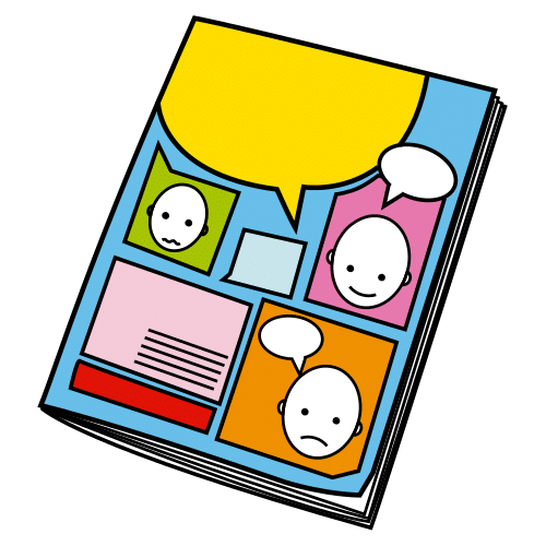 Pictograma de tebeo para niños con TEA