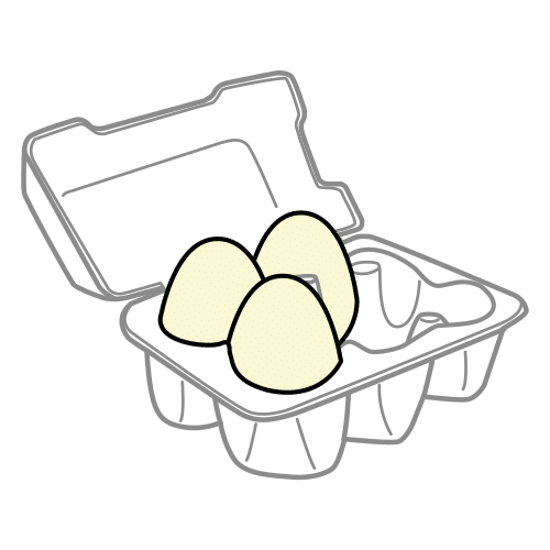 Pictograma de huevos para niños con TEA