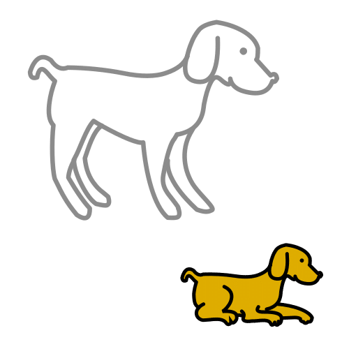 Pictograma de cachorro para niños con autismo y TEA