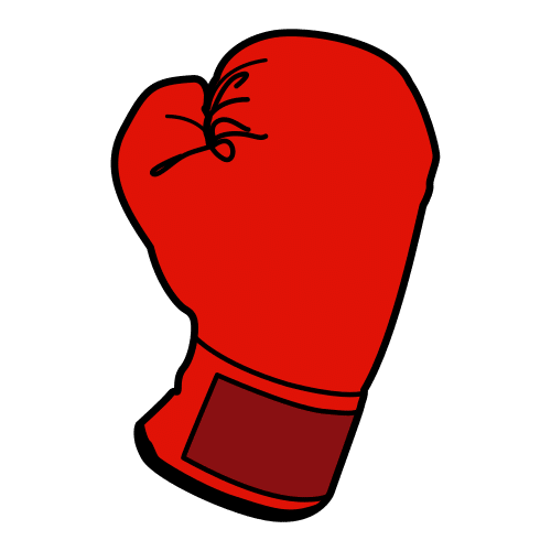 Pictograma de guante de boxeo para niños con autismo y TEA