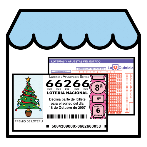 Pictograma de loterías y apuestas para niños con TEA