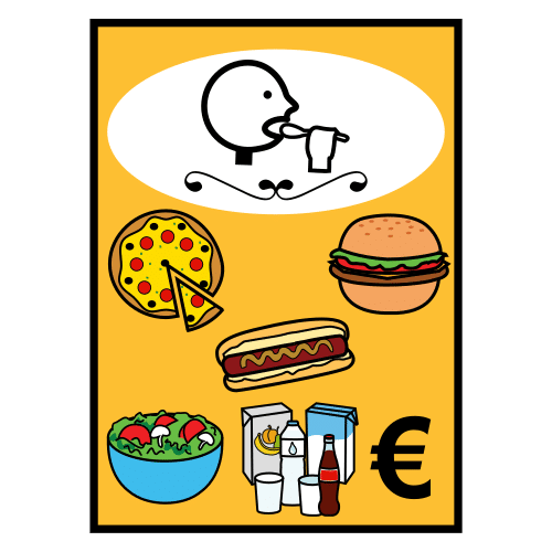 Pictograma de menú para niños con TEA