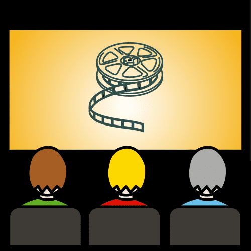Pictograma de ver una película para niños con TEA