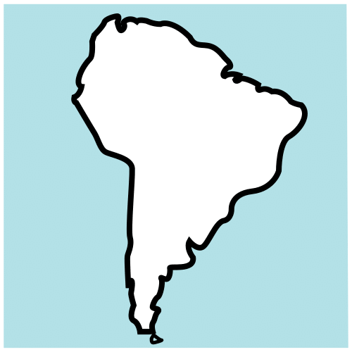 Pictograma de Sudamérica para niños con TEA