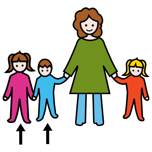 Pictograma de hermanos para niños con autismo y TEA
