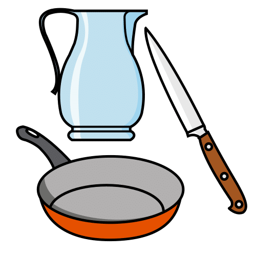 Pictograma de utensilios de cocina para niños con autismo y TEA