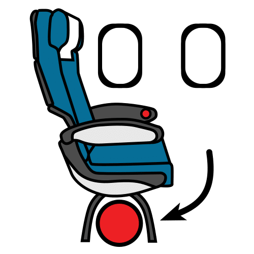 Pictograma de guardar debajo del asiento para niños con autismo y TEA