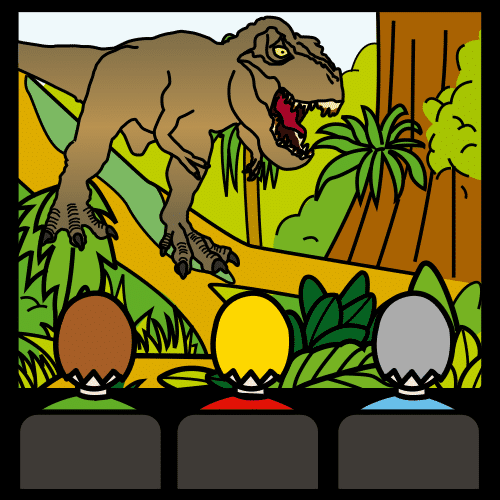 Pictograma de espectáculo T-Rex para niños con autismo y TEA