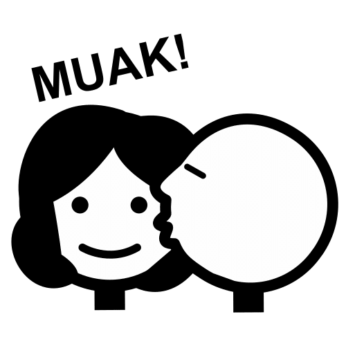 Pictograma de besar para niños con autismo y TEA
