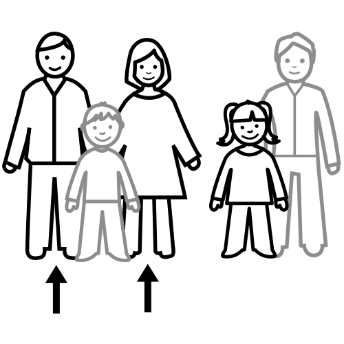 Pictograma de tíos para niños con autismo y TEA