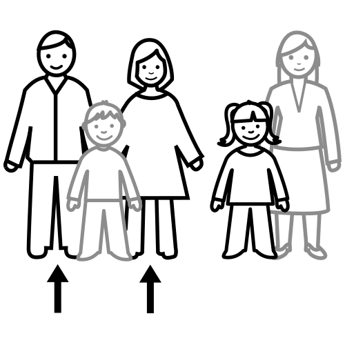 Pictograma de tíos para niños con autismo y TEA