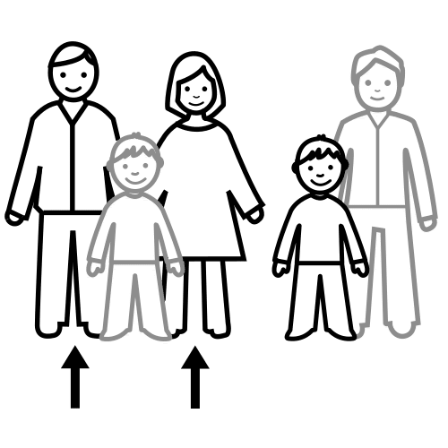 Pictograma de tíos para niños con autismo y TEA