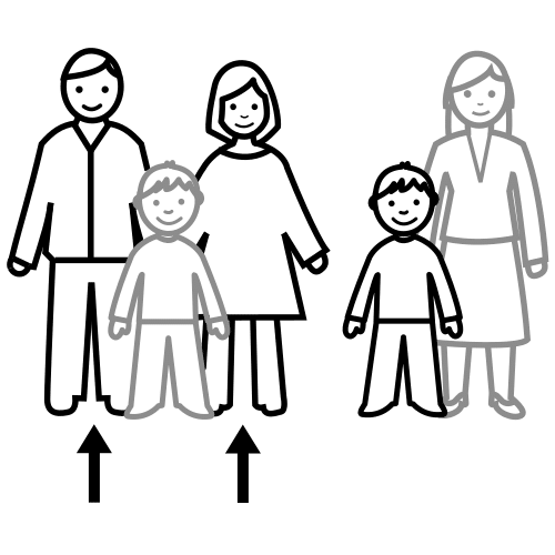 Pictograma de tíos para niños con autismo y TEA