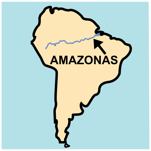 Pictograma de río Amazonas para niños con TEA