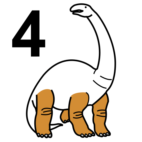 Pictograma de patas de dinosaurio para niños con autismo y TEA
