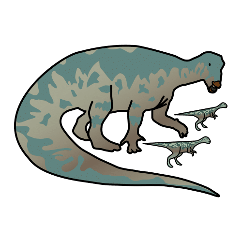 Pictograma de Iguanodón galvensis para niños con autismo y TEA