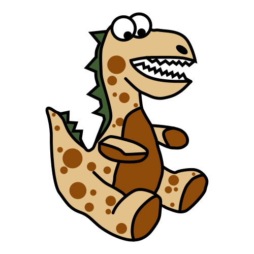 Pictograma de peluche de dinosaurio para niños con autismo y TEA