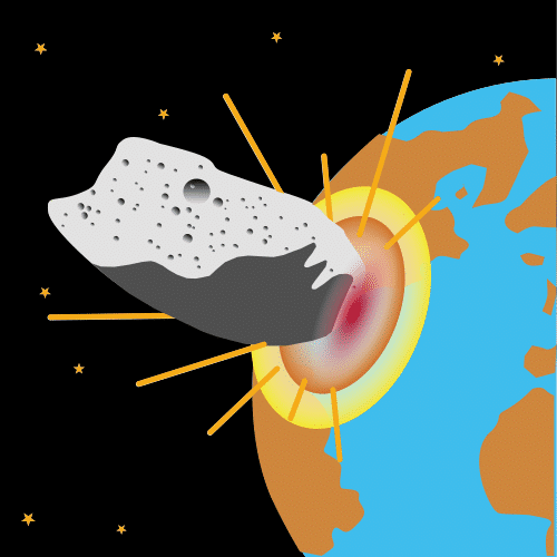 Pictograma de meteorito para niños con autismo y TEA
