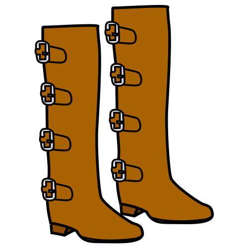 Pictograma de botas camperas para niños con autismo y TEA