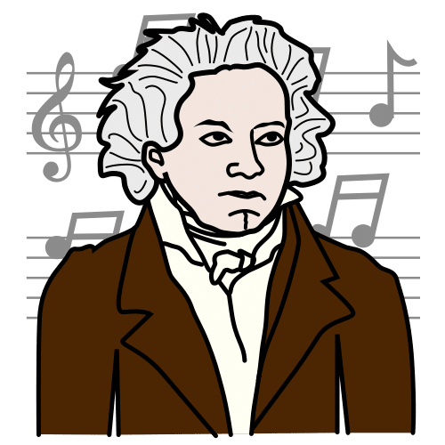Pictograma de Beethoven para niños con autismo y TEA