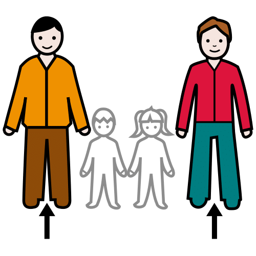Pictograma de padres para niños con autismo y TEA