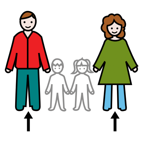 Pictograma de padres para niños con autismo y TEA