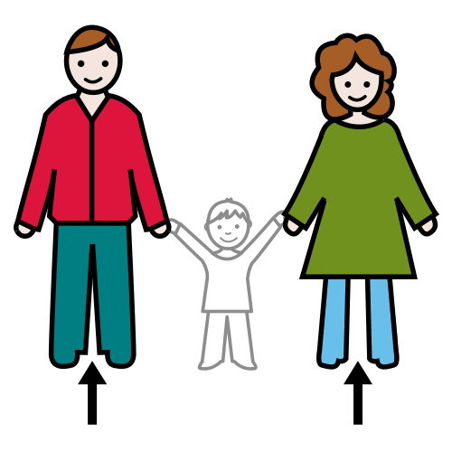 Pictograma de padres para niños con autismo y TEA