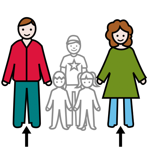 Pictograma de padres para niños con autismo y TEA