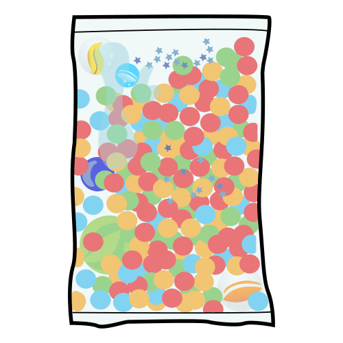 Pictograma de bolsa sensorial para niños con autismo y TEA