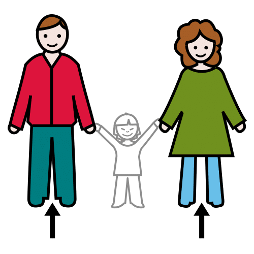 Pictograma de padres para niños con autismo y TEA