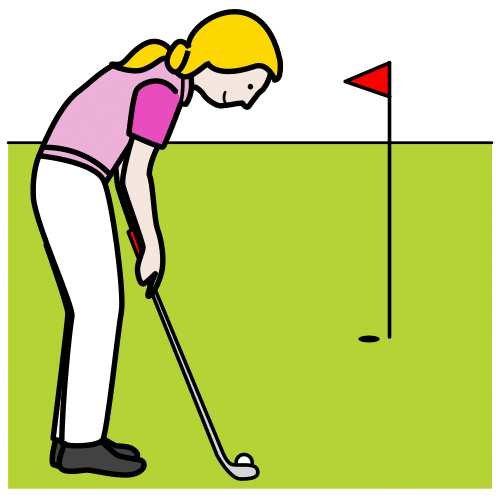 Pictograma de golf para niños con autismo y TEA