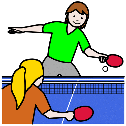 Pictograma de ping-pong para niños con autismo y TEA