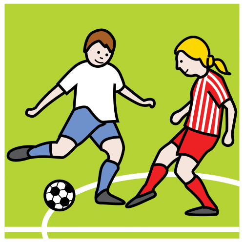 Pictograma de fútbol para niños con TEA