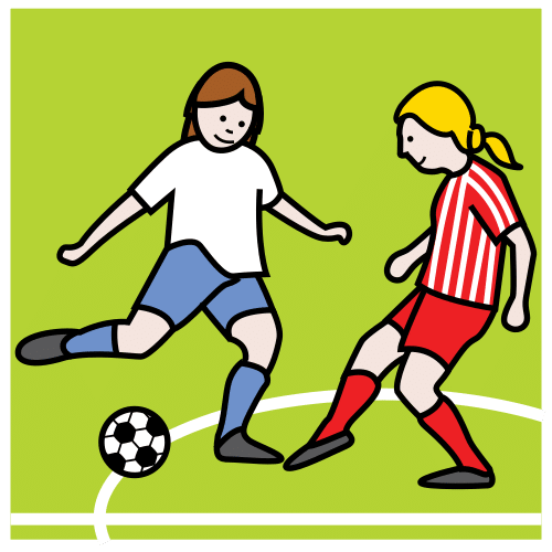 Pictograma de fútbol para niños con TEA