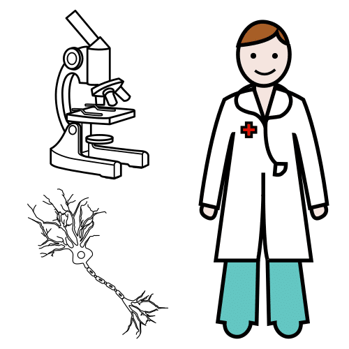 Pictograma de anatomopatólogo para niños con TEA