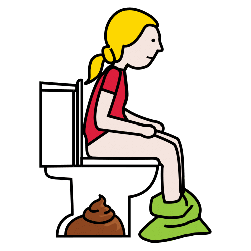 Pictograma de hacer caca para niños con autismo y TEA