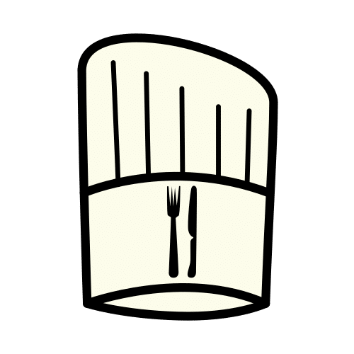Pictograma de gorro de cocina para niños con TEA