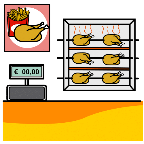 Pictograma de asador para niños con TEA