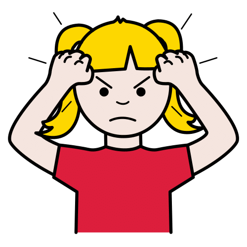 Pictograma de autoagresión para niños con autismo y TEA