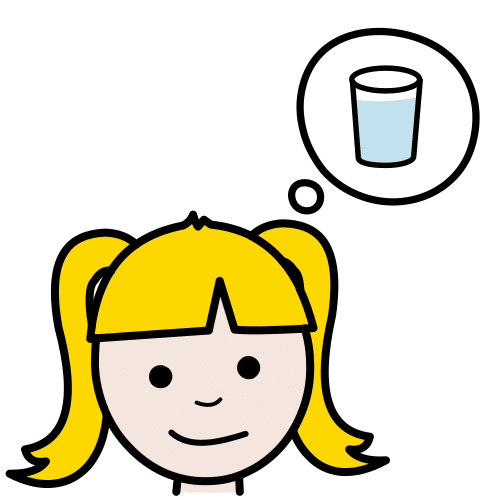 Pictograma de sedienta para niños con TEA