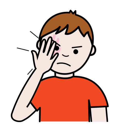 Pictograma de autoagresión para niños con autismo y TEA