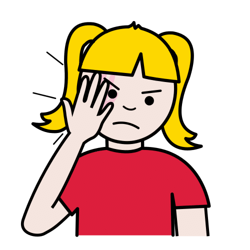Pictograma de autoagresión para niños con autismo y TEA