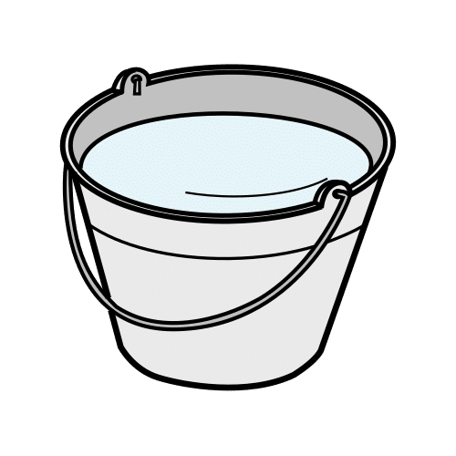 Pictograma de cubo de agua para niños con autismo y TEA